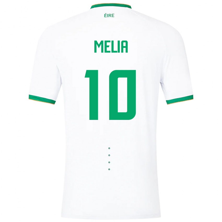 Hombre Camiseta Irlanda Mason Melia #10 Blanco 2ª Equipación 24-26 La Camisa Chile