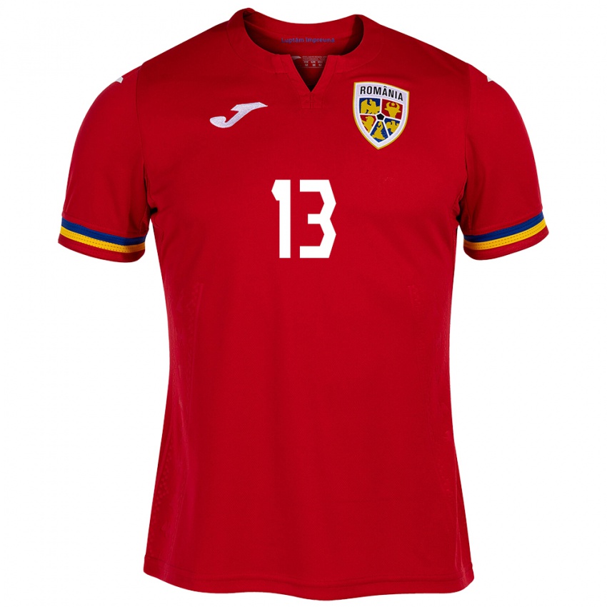 Hombre Camiseta Rumania Erika Geréd #13 Rojo 2ª Equipación 24-26 La Camisa Chile