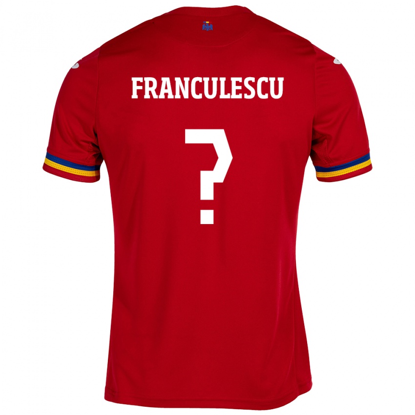 Hombre Camiseta Rumania Adrian Frânculescu #0 Rojo 2ª Equipación 24-26 La Camisa Chile