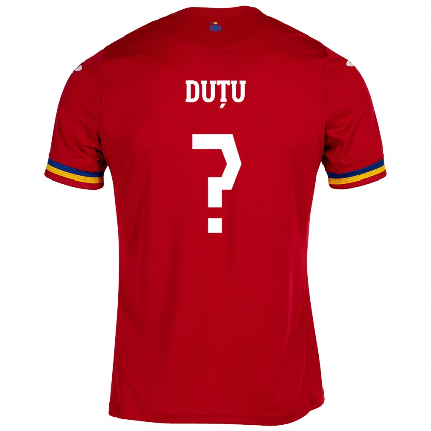 Hombre Camiseta Rumania Matteo Duțu #0 Rojo 2ª Equipación 24-26 La Camisa Chile