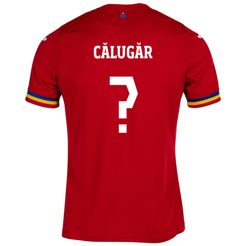 Hombre Camiseta Rumania Răzvan Călugăr #0 Rojo 2ª Equipación 24-26 La Camisa Chile