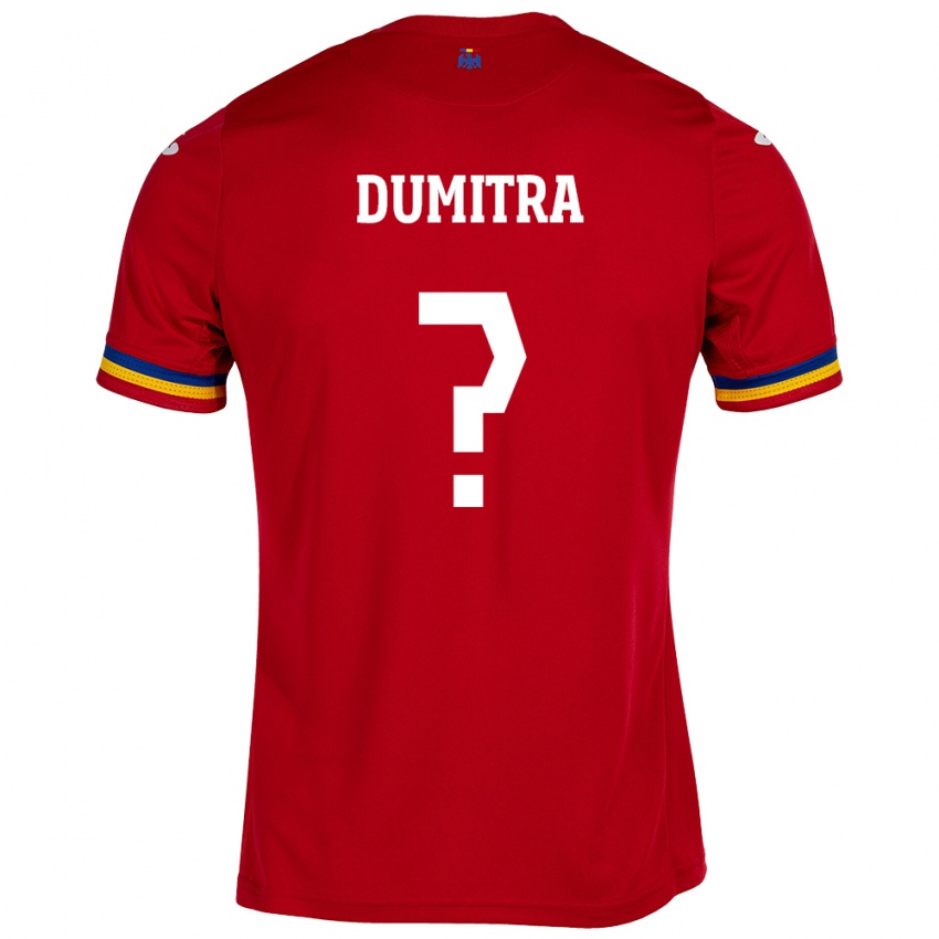 Hombre Camiseta Rumania John Dumitra #0 Rojo 2ª Equipación 24-26 La Camisa Chile