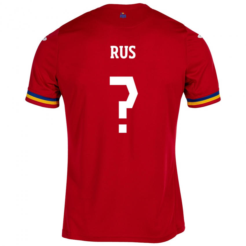 Hombre Camiseta Rumania Jayden Rus #0 Rojo 2ª Equipación 24-26 La Camisa Chile