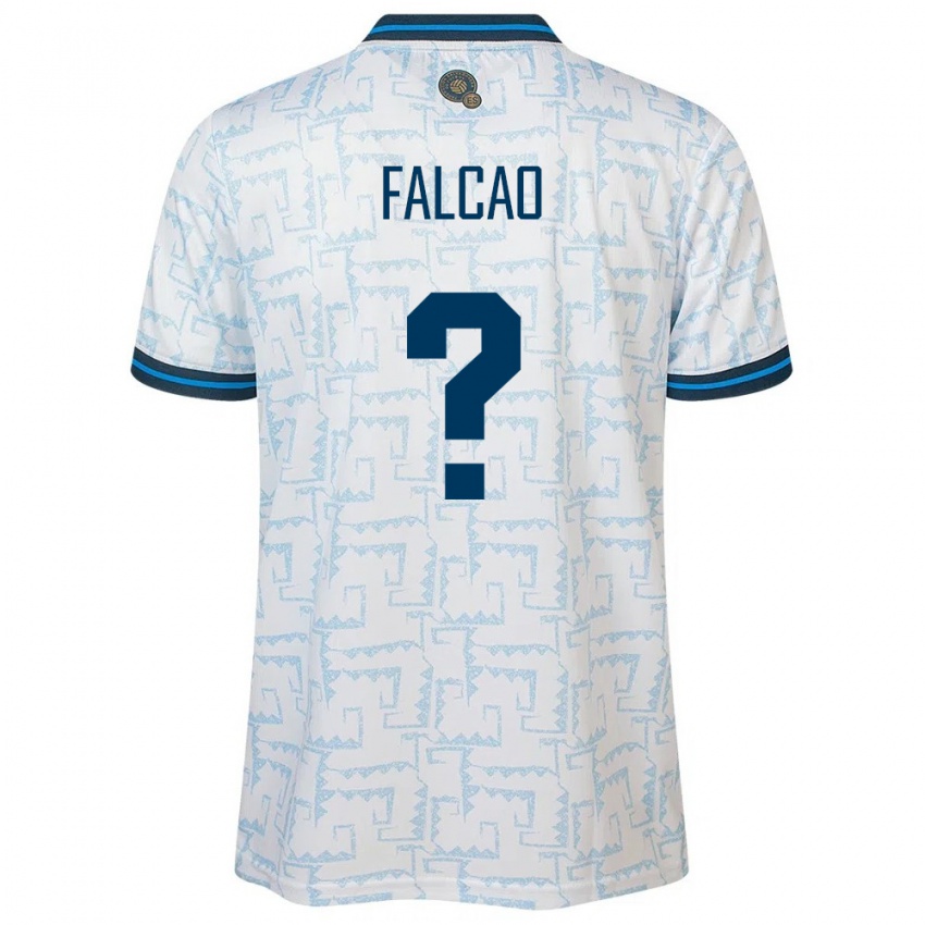 Hombre Camiseta El Salvador Kiano Falcao #0 Blanco 2ª Equipación 24-26 La Camisa Chile