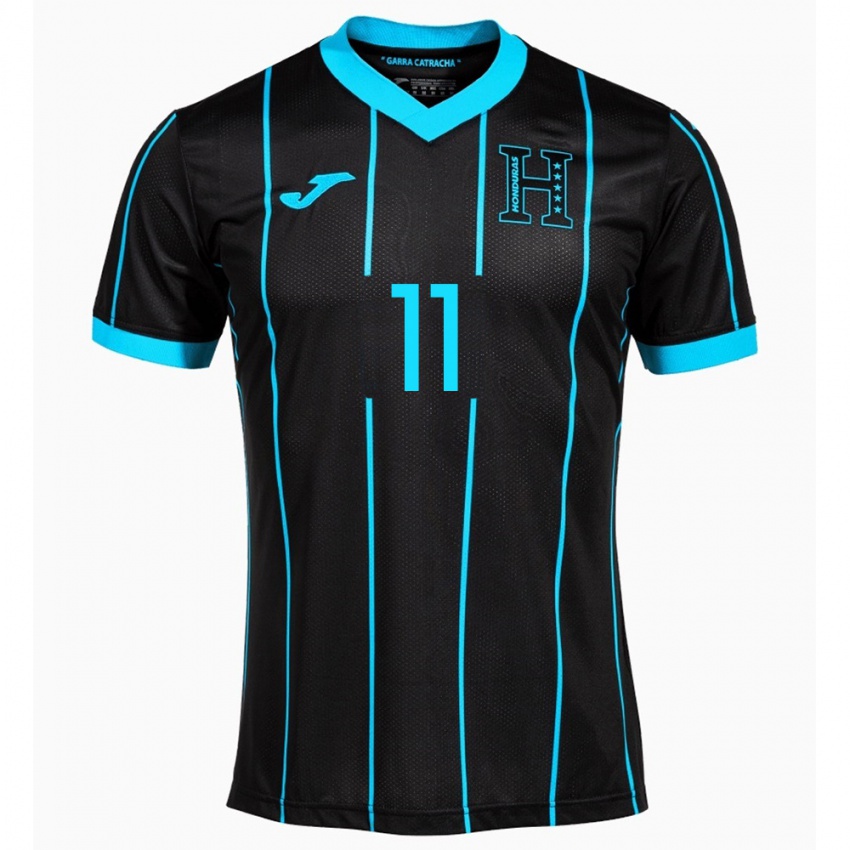 Hombre Camiseta Honduras Jefryn Macías #11 Negro 2ª Equipación 24-26 La Camisa Chile