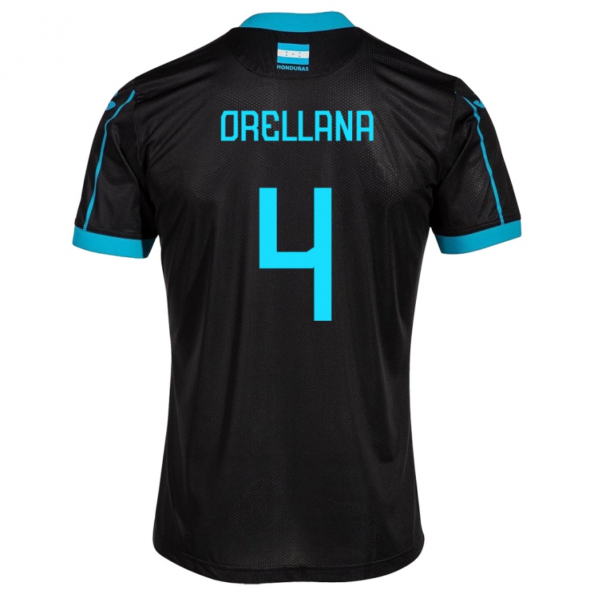 Hombre Camiseta Honduras André Orellana #4 Negro 2ª Equipación 24-26 La Camisa Chile