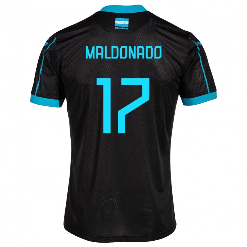 Hombre Camiseta Honduras Axel Maldonado #17 Negro 2ª Equipación 24-26 La Camisa Chile