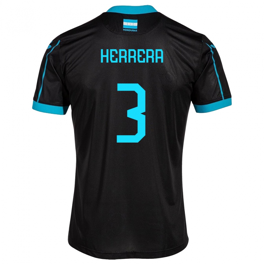 Hombre Camiseta Honduras David Herrera #3 Negro 2ª Equipación 24-26 La Camisa Chile