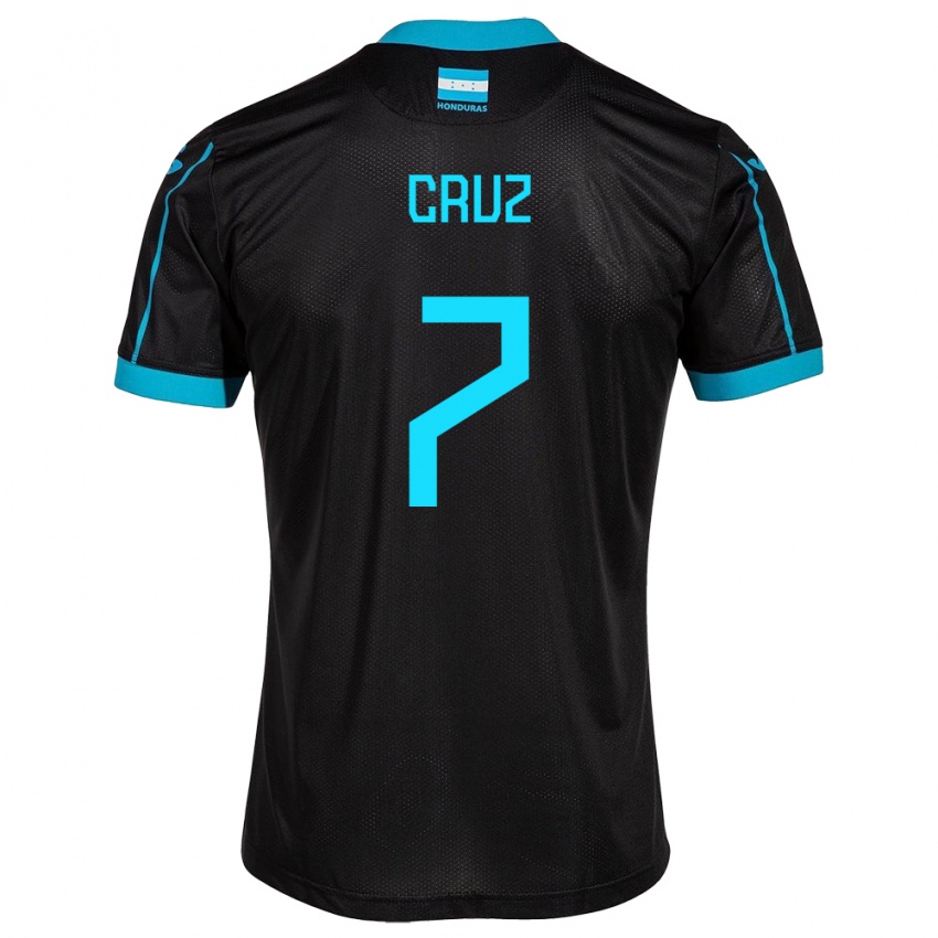 Hombre Camiseta Honduras Nixon Cruz #7 Negro 2ª Equipación 24-26 La Camisa Chile