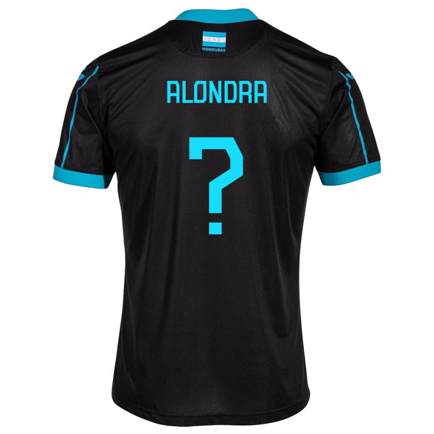 Hombre Camiseta Honduras Alondra Aguilar #0 Negro 2ª Equipación 24-26 La Camisa Chile