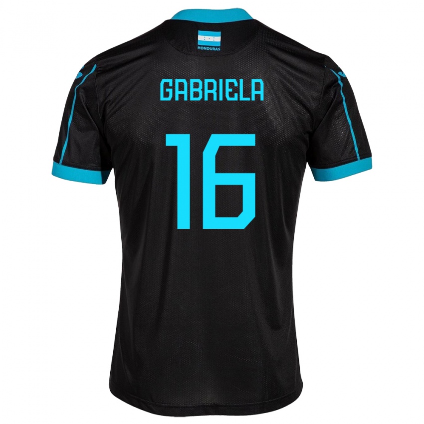 Hombre Camiseta Honduras Gabriela García #16 Negro 2ª Equipación 24-26 La Camisa Chile