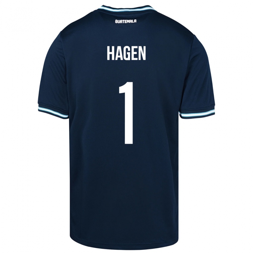 Hombre Camiseta Guatemala Nicholas Hagen #1 Azul 2ª Equipación 24-26 La Camisa Chile