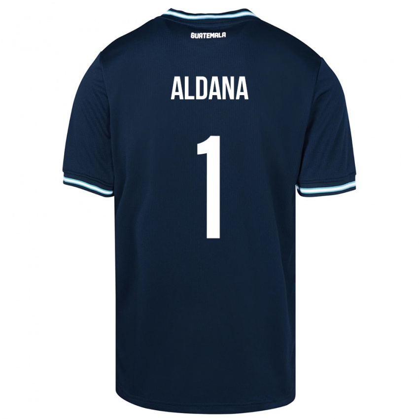 Hombre Camiseta Guatemala David Aldana #1 Azul 2ª Equipación 24-26 La Camisa Chile