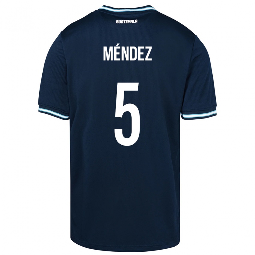 Hombre Camiseta Guatemala Diego Méndez #5 Azul 2ª Equipación 24-26 La Camisa Chile