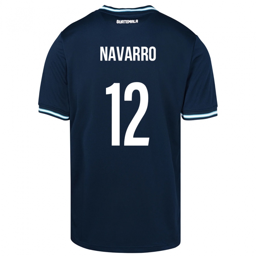 Hombre Camiseta Guatemala Kenderson Navarro #12 Azul 2ª Equipación 24-26 La Camisa Chile