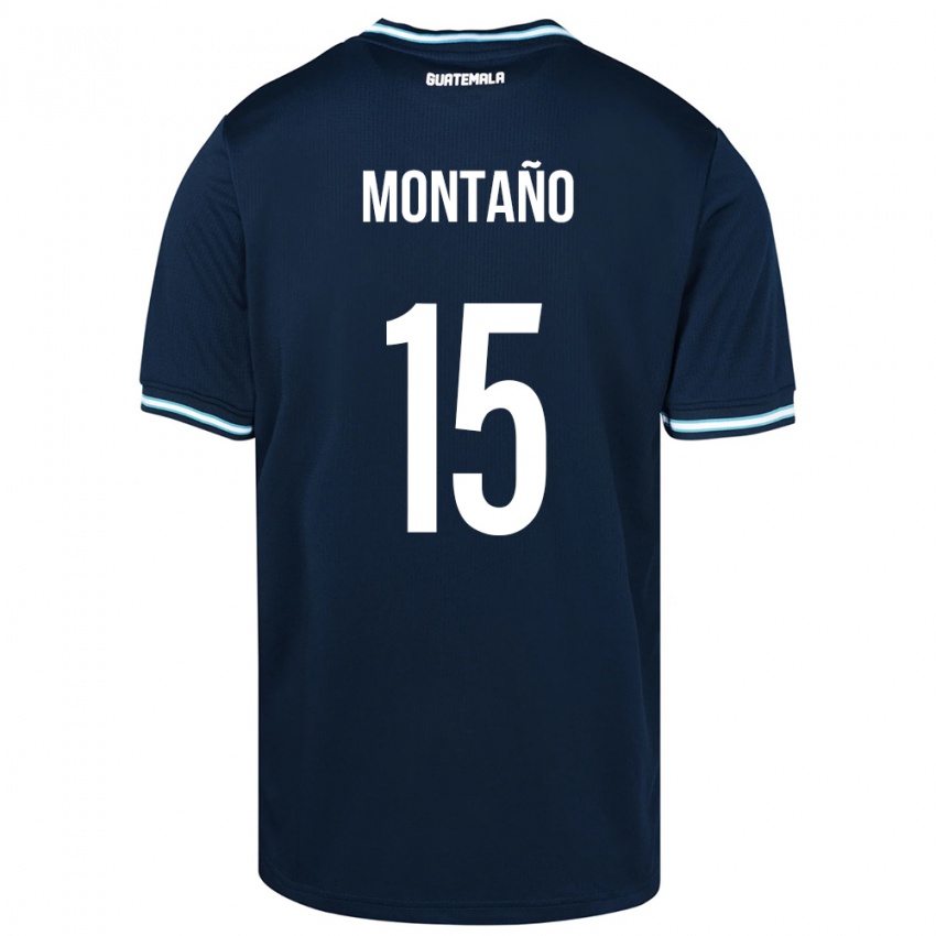 Hombre Camiseta Guatemala Figo Montaño #15 Azul 2ª Equipación 24-26 La Camisa Chile