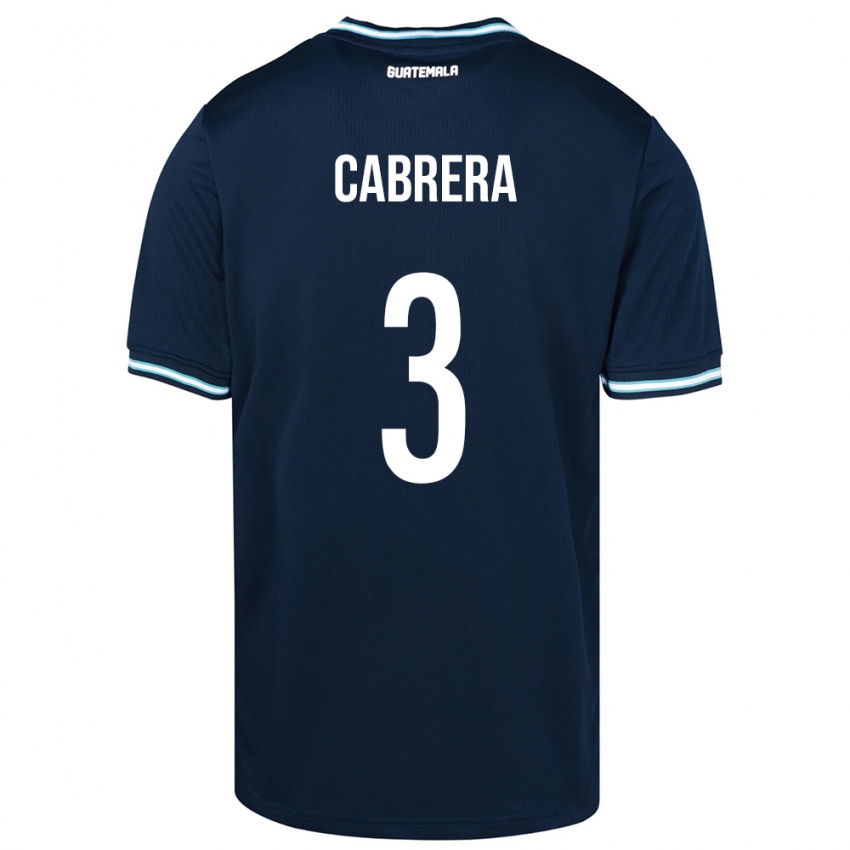 Hombre Camiseta Guatemala Gabriel Cabrera #3 Azul 2ª Equipación 24-26 La Camisa Chile