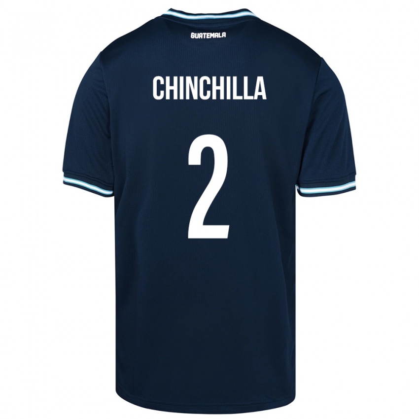 Hombre Camiseta Guatemala Nicolás Chinchilla #2 Azul 2ª Equipación 24-26 La Camisa Chile