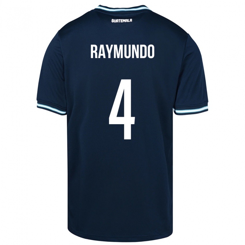 Hombre Camiseta Guatemala Cristopher Raymundo #4 Azul 2ª Equipación 24-26 La Camisa Chile