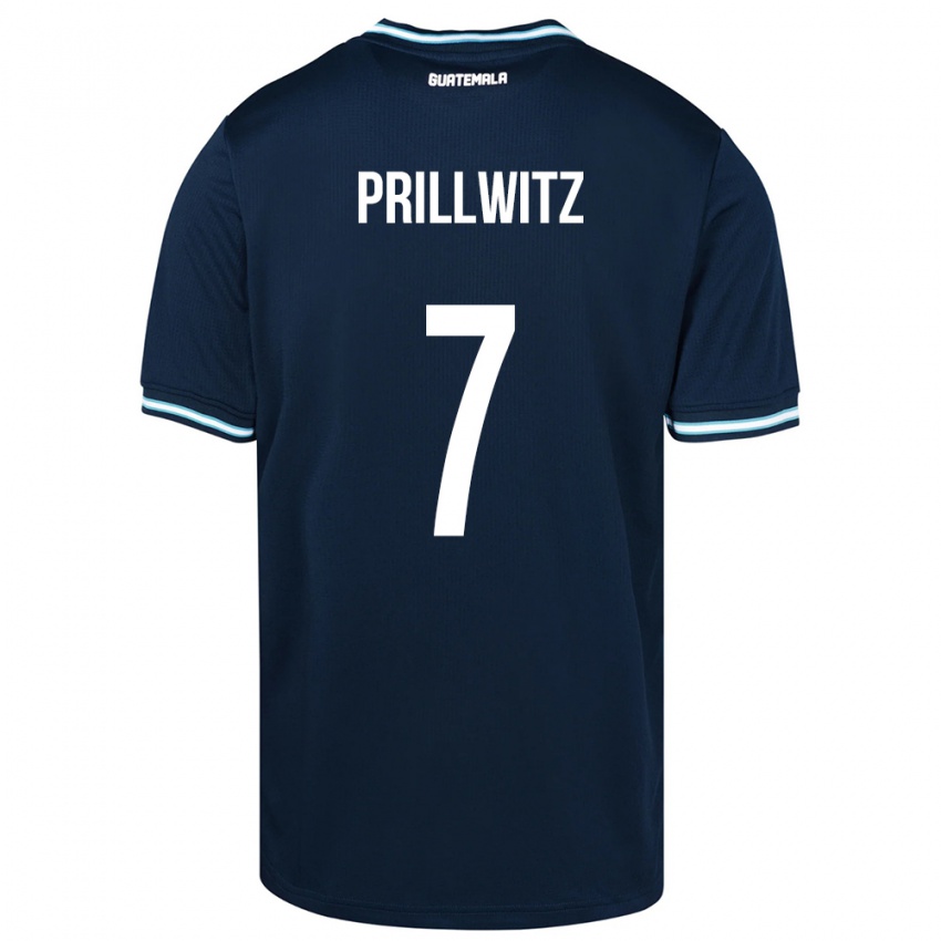 Hombre Camiseta Guatemala Héctor Prillwitz #7 Azul 2ª Equipación 24-26 La Camisa Chile