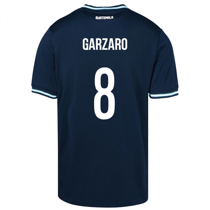 Hombre Camiseta Guatemala Santiago Garzaro #8 Azul 2ª Equipación 24-26 La Camisa Chile