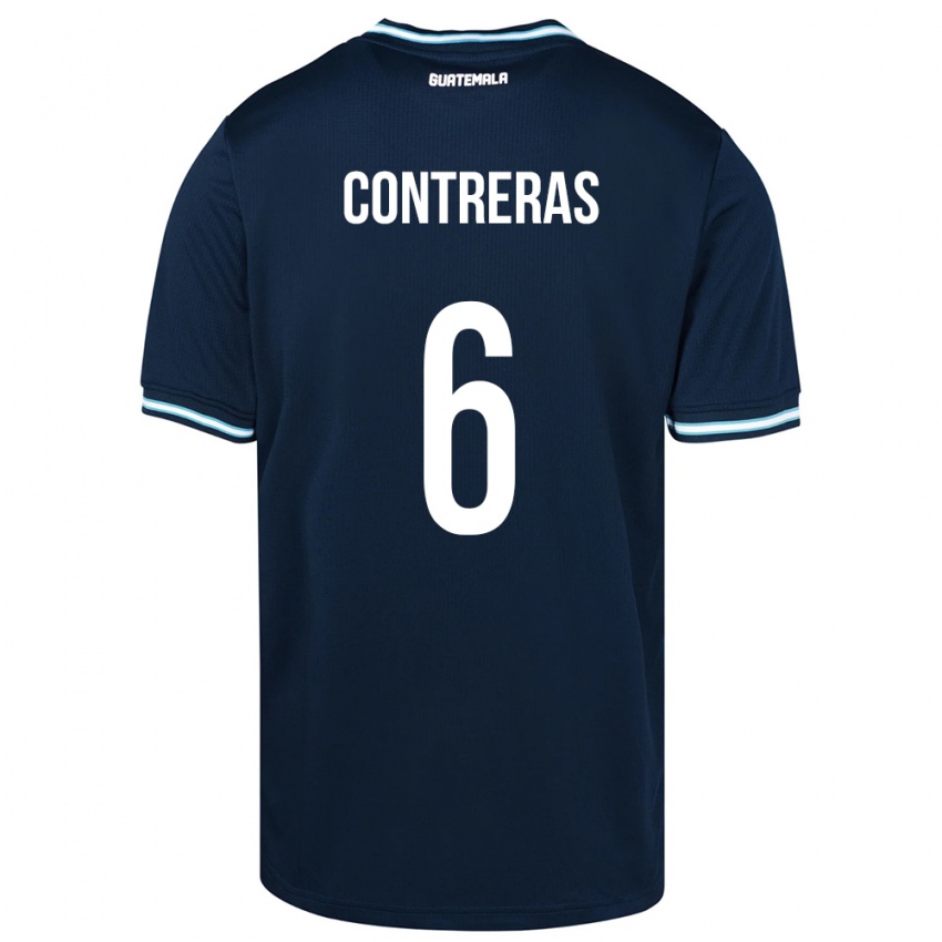 Hombre Camiseta Guatemala María Contreras #6 Azul 2ª Equipación 24-26 La Camisa Chile