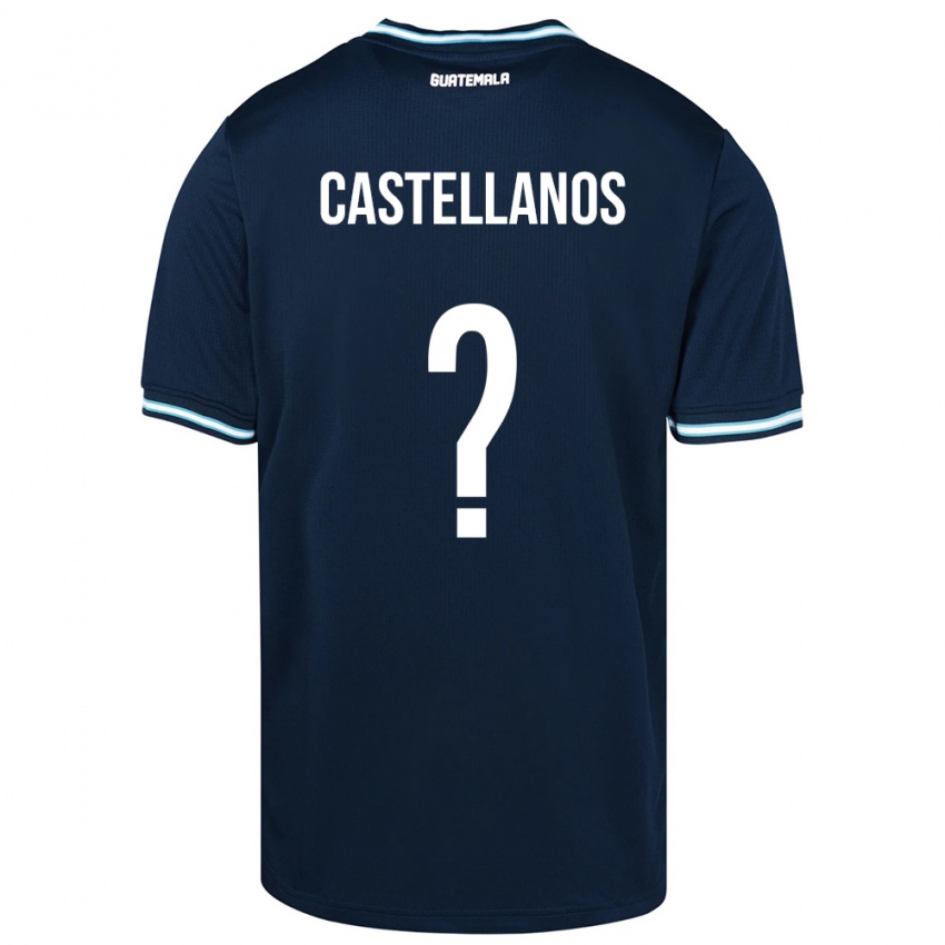 Hombre Camiseta Guatemala Jezmin Castellanos #0 Azul 2ª Equipación 24-26 La Camisa Chile