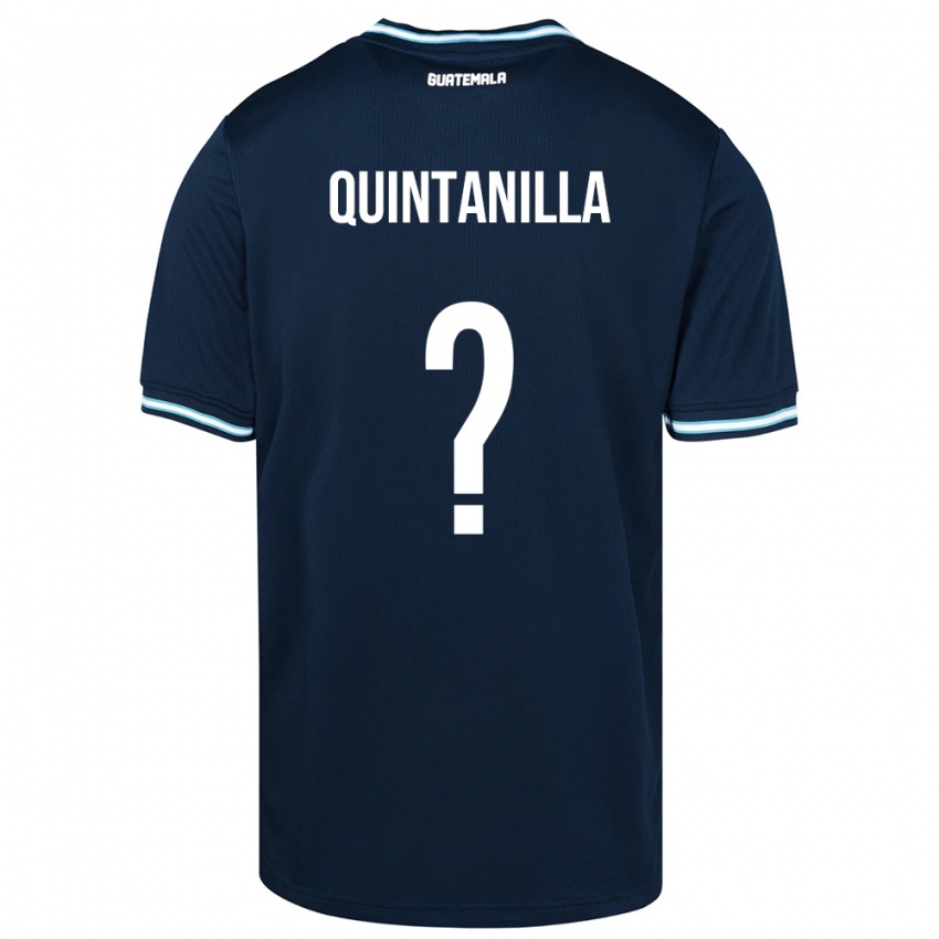 Hombre Camiseta Guatemala Anayelli Quintanilla #0 Azul 2ª Equipación 24-26 La Camisa Chile