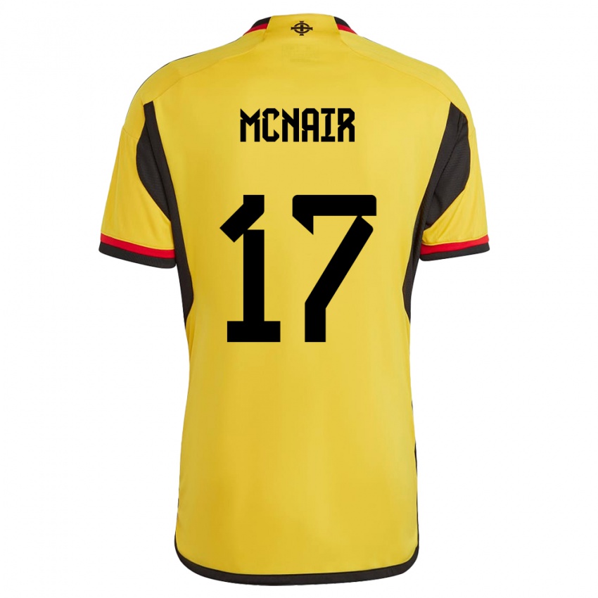 Hombre Camiseta Irlanda Del Norte Paddy Mcnair #17 Blanco 2ª Equipación 24-26 La Camisa Chile