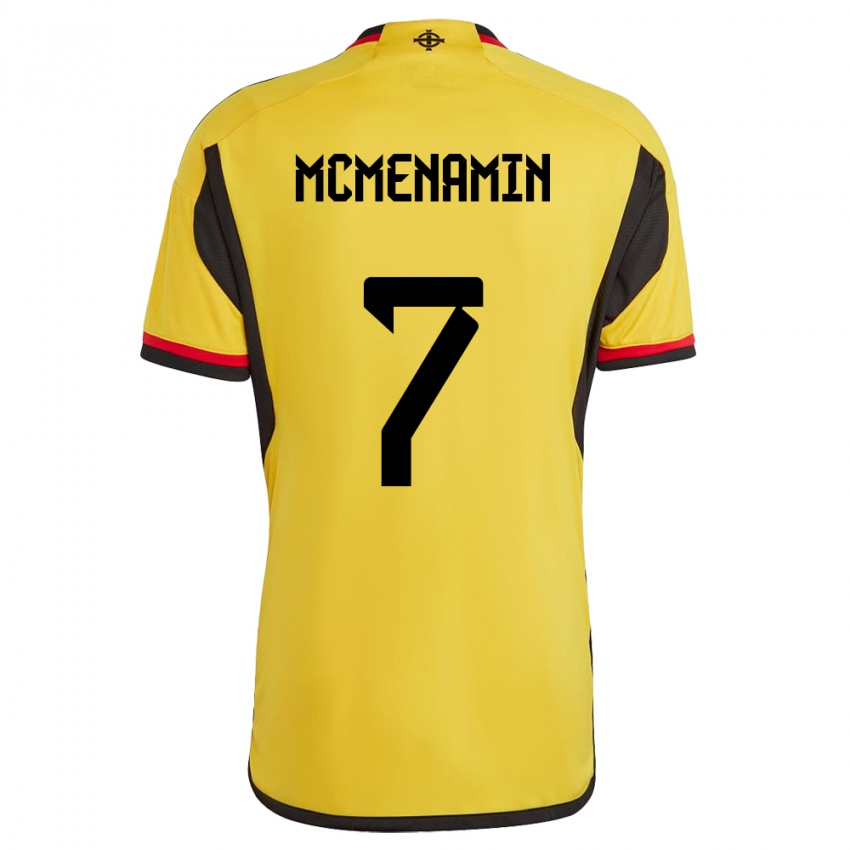 Hombre Camiseta Irlanda Del Norte Conor Mcmenamin #7 Blanco 2ª Equipación 24-26 La Camisa Chile