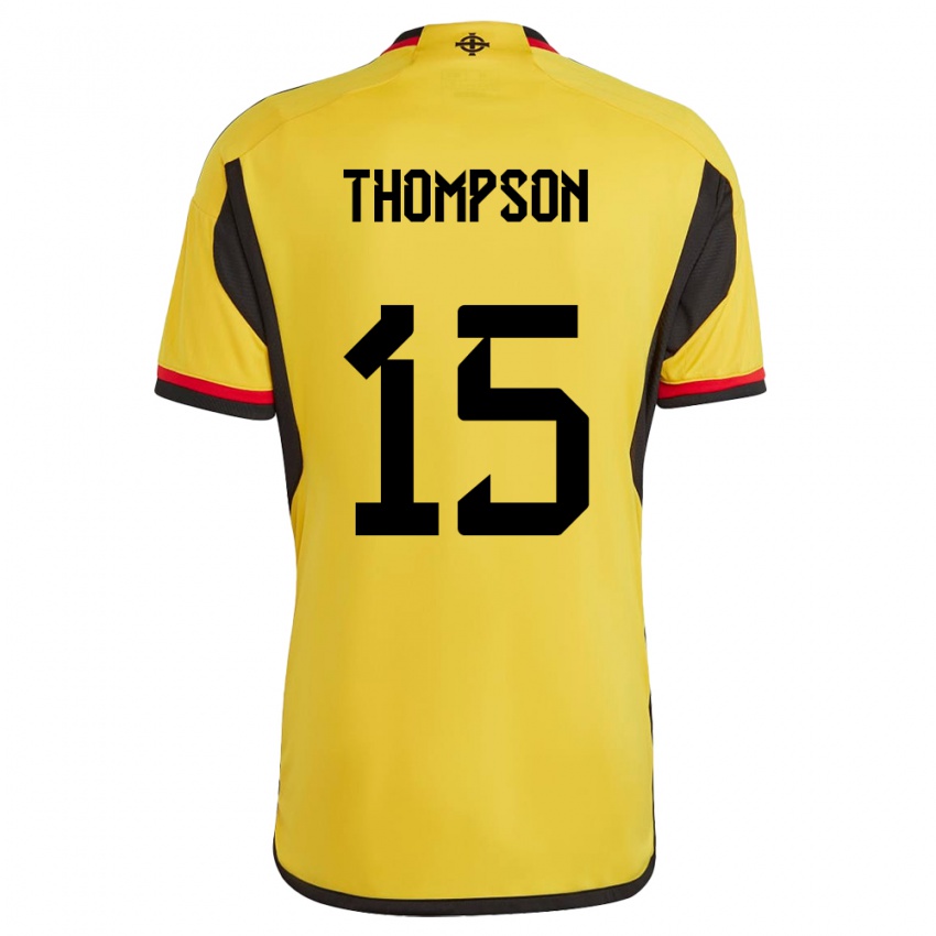 Hombre Camiseta Irlanda Del Norte Jordan Thompson #15 Blanco 2ª Equipación 24-26 La Camisa Chile