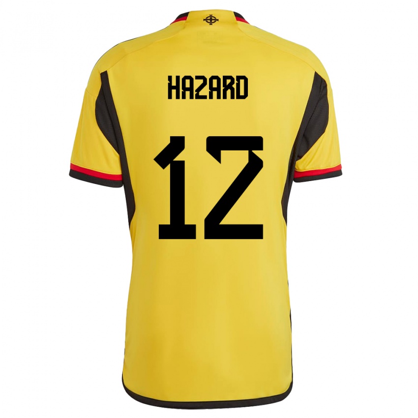 Hombre Camiseta Irlanda Del Norte Conor Hazard #12 Blanco 2ª Equipación 24-26 La Camisa Chile