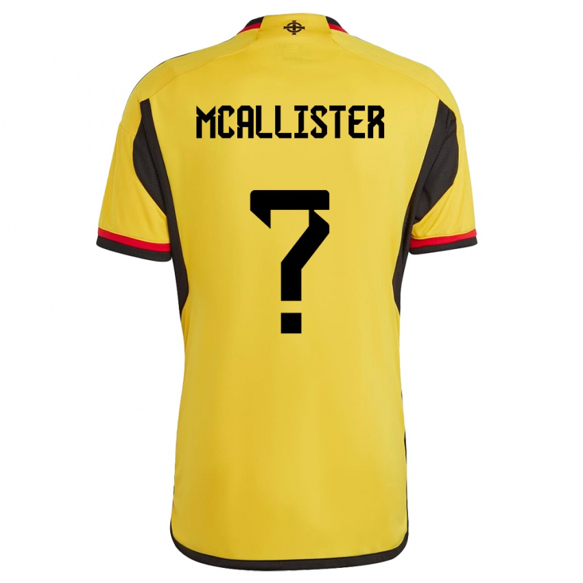 Hombre Camiseta Irlanda Del Norte Sean Mcallister #0 Blanco 2ª Equipación 24-26 La Camisa Chile