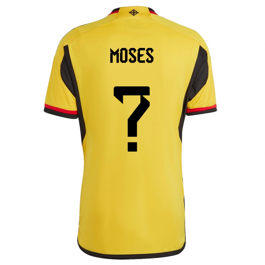 Hombre Camiseta Irlanda Del Norte Devlan Moses #0 Blanco 2ª Equipación 24-26 La Camisa Chile