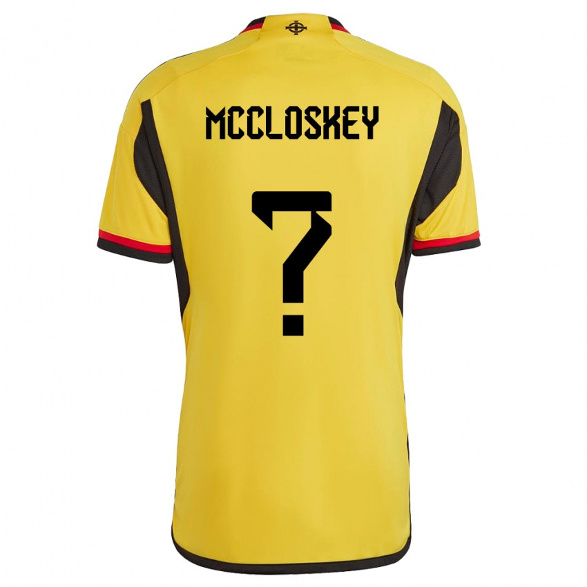 Hombre Camiseta Irlanda Del Norte Darragh Mccloskey #0 Blanco 2ª Equipación 24-26 La Camisa Chile