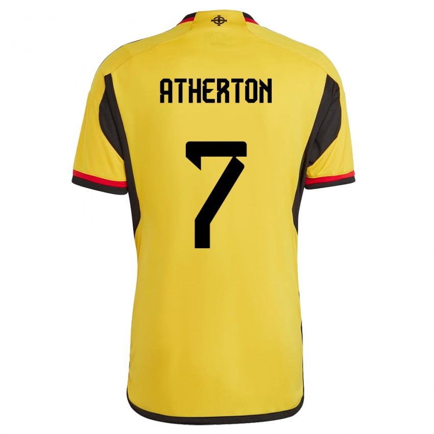 Hombre Camiseta Irlanda Del Norte Chris Atherton #7 Blanco 2ª Equipación 24-26 La Camisa Chile