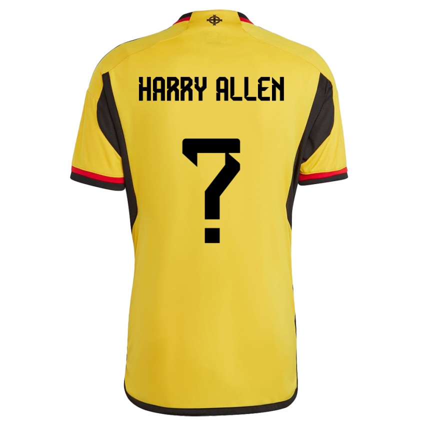 Hombre Camiseta Irlanda Del Norte Harry Allen #0 Blanco 2ª Equipación 24-26 La Camisa Chile