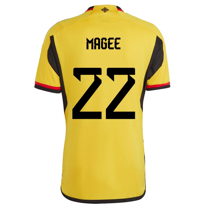 Hombre Camiseta Irlanda Del Norte Abbie Magee #22 Blanco 2ª Equipación 24-26 La Camisa Chile