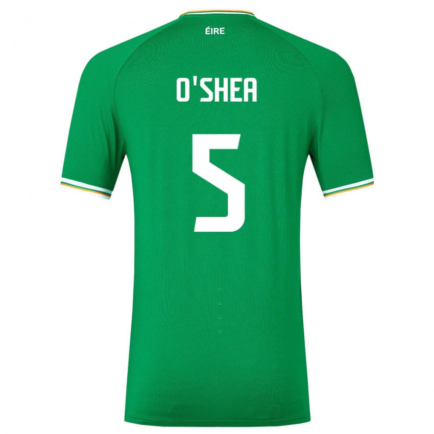 Mujer Camiseta Irlanda Dara O'shea #5 Verde 1ª Equipación 24-26 La Camisa Chile
