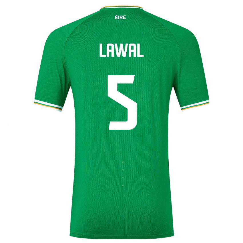 Mujer Camiseta Irlanda Bosun Lawal #5 Verde 1ª Equipación 24-26 La Camisa Chile