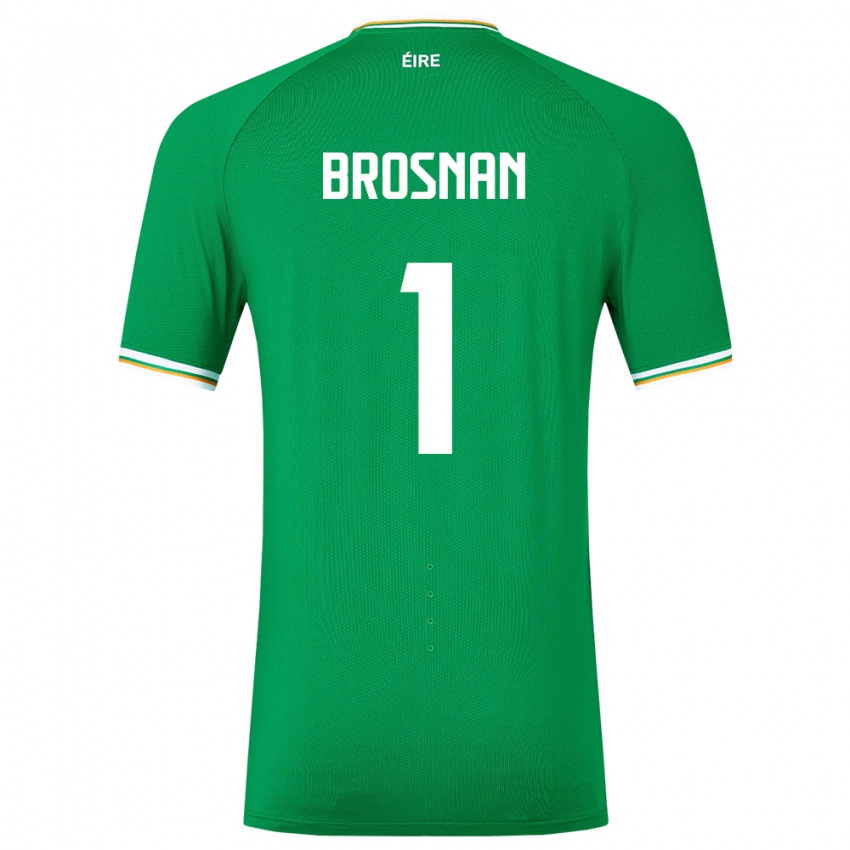 Mujer Camiseta Irlanda Courtney Brosnan #1 Verde 1ª Equipación 24-26 La Camisa Chile