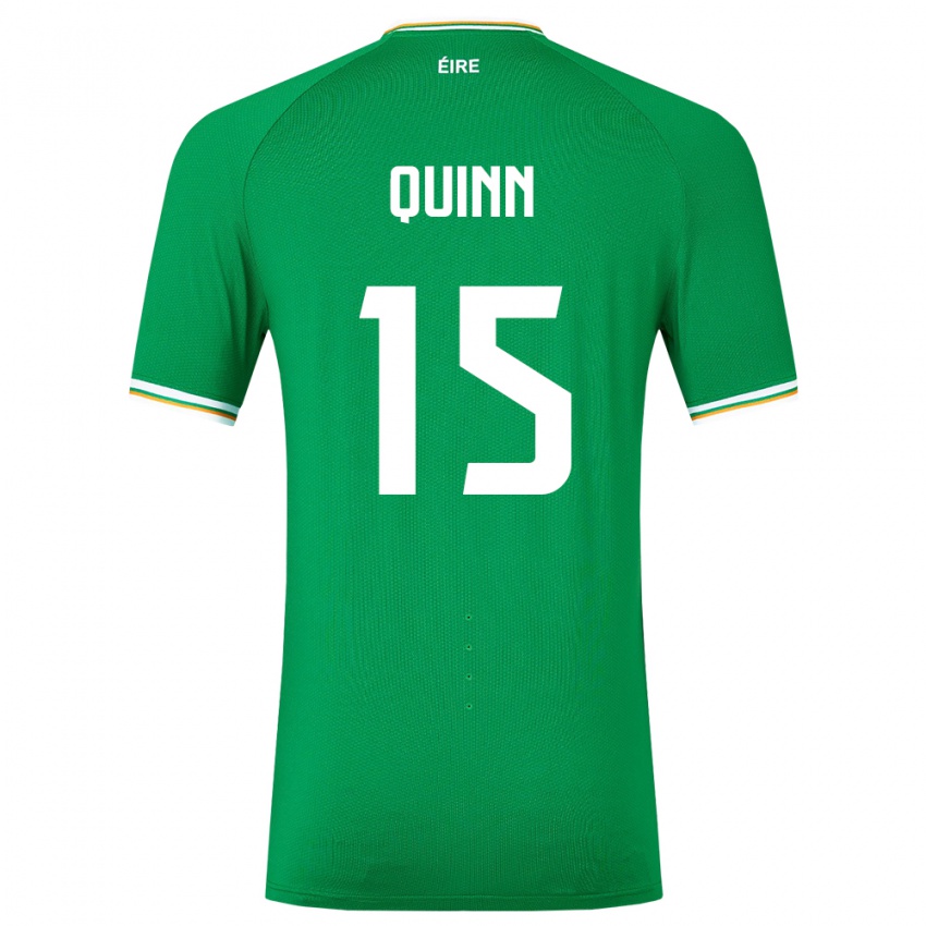 Mujer Camiseta Irlanda Lucy Quinn #15 Verde 1ª Equipación 24-26 La Camisa Chile