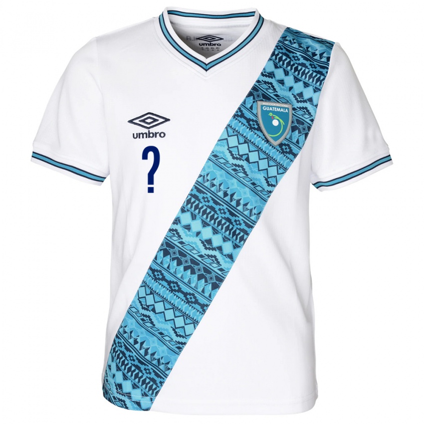 Mujer Camiseta Guatemala Marvin Ávila Jr #0 Blanco 1ª Equipación 24-26 La Camisa Chile