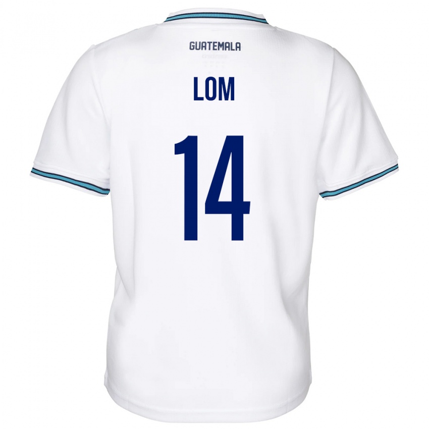 Mujer Camiseta Guatemala Darwin Lom #14 Blanco 1ª Equipación 24-26 La Camisa Chile