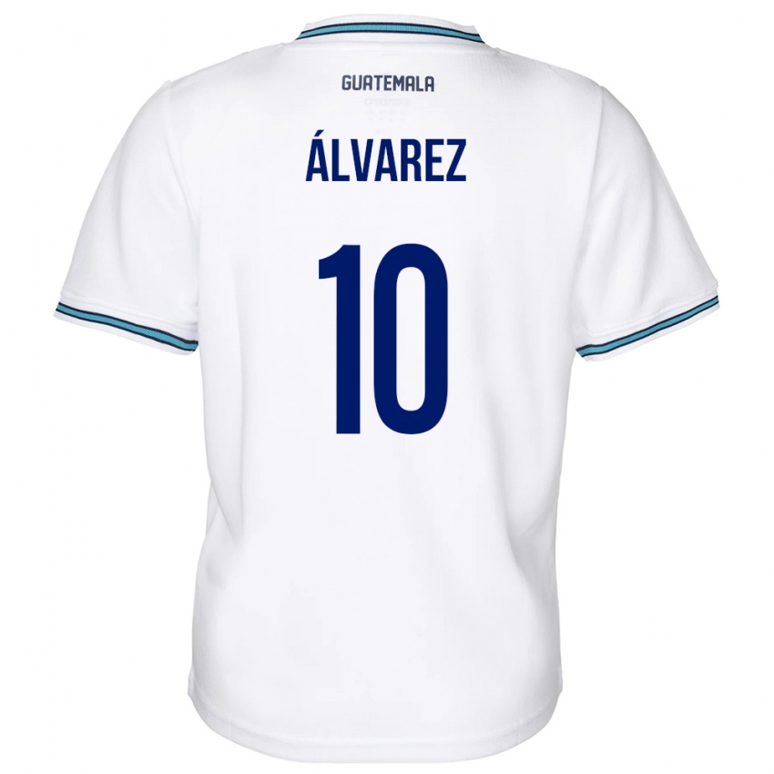 Mujer Camiseta Guatemala Andrea Álvarez #10 Blanco 1ª Equipación 24-26 La Camisa Chile