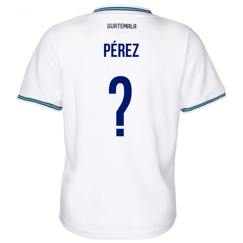Mujer Camiseta Guatemala Mary Pérez #0 Blanco 1ª Equipación 24-26 La Camisa Chile