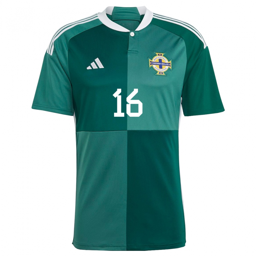 Mujer Camiseta Irlanda Del Norte Matty Kennedy #16 Verde 1ª Equipación 24-26 La Camisa Chile