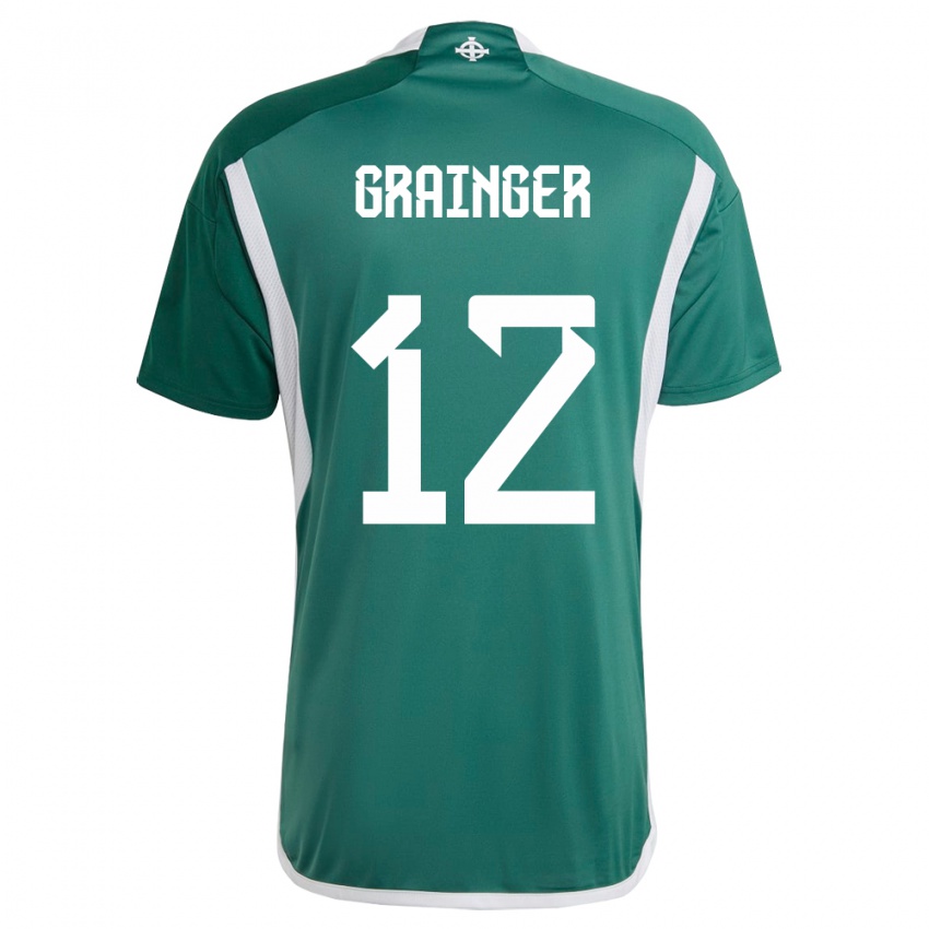 Mujer Camiseta Irlanda Del Norte Owen Grainger #12 Verde 1ª Equipación 24-26 La Camisa Chile