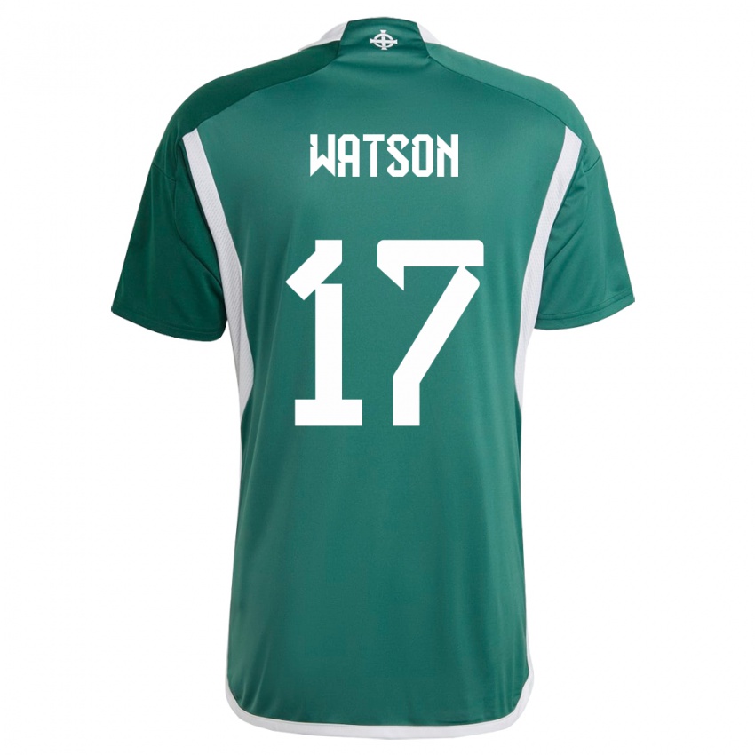 Mujer Camiseta Irlanda Del Norte Alex Watson #17 Verde 1ª Equipación 24-26 La Camisa Chile