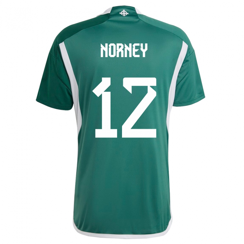 Mujer Camiseta Irlanda Del Norte Rachael Norney #12 Verde 1ª Equipación 24-26 La Camisa Chile